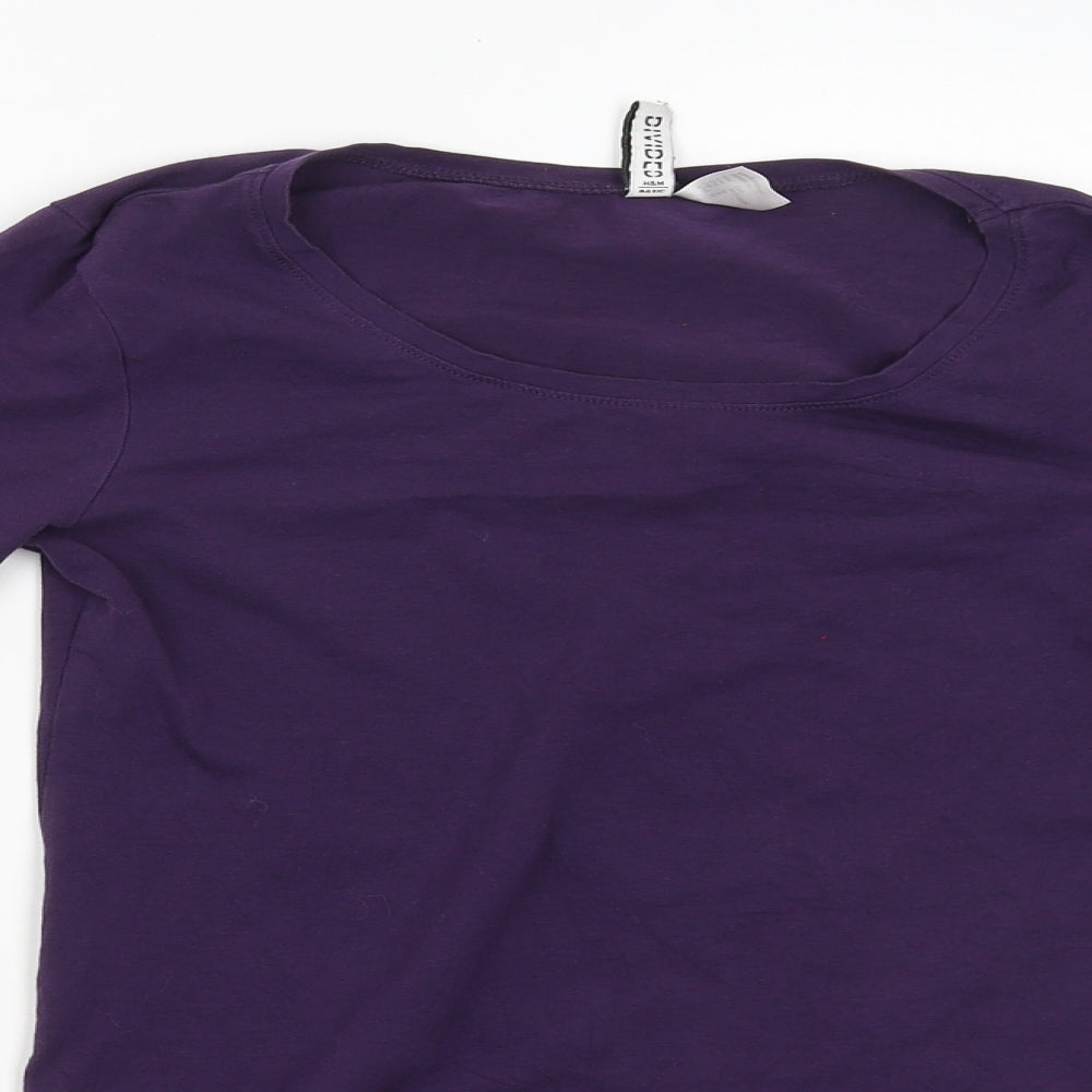 Divided Womens Purple   Basic Blouse Size S