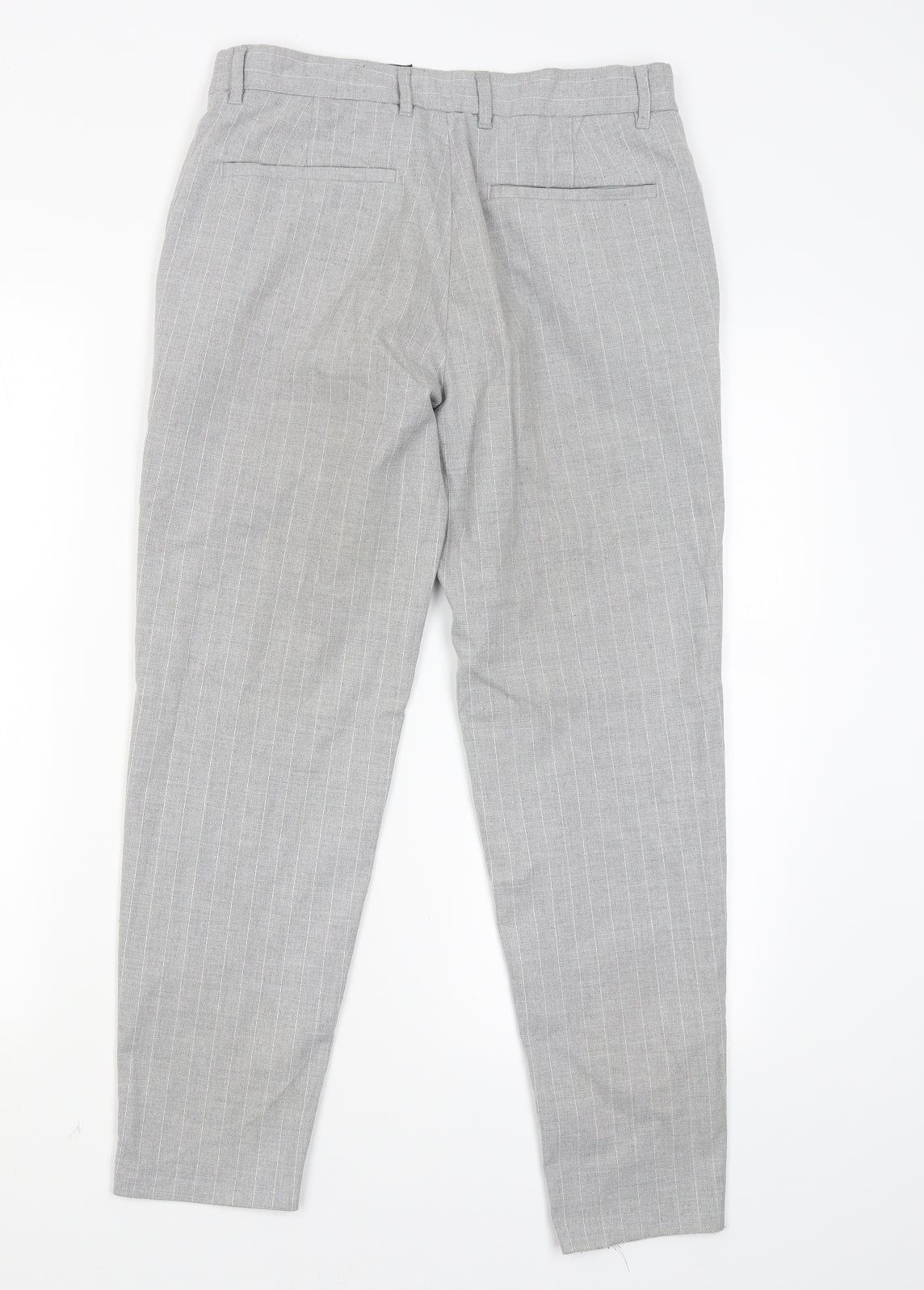 Berkshka Womens Grey Striped  Capri Trousers Size 38 L26 in