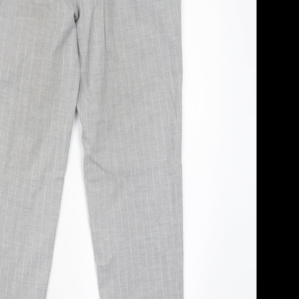 Berkshka Womens Grey Striped  Capri Trousers Size 38 L26 in