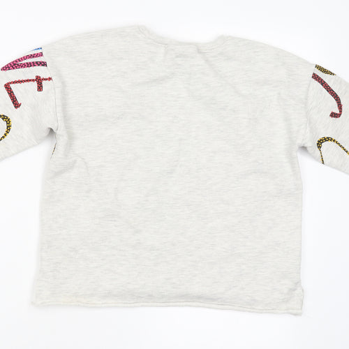 Zara Girls Grey   Pullover Jumper Size 10 Years