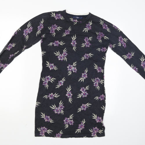 NEXT Womens Blue Floral  Pullover Jumper Size 10
