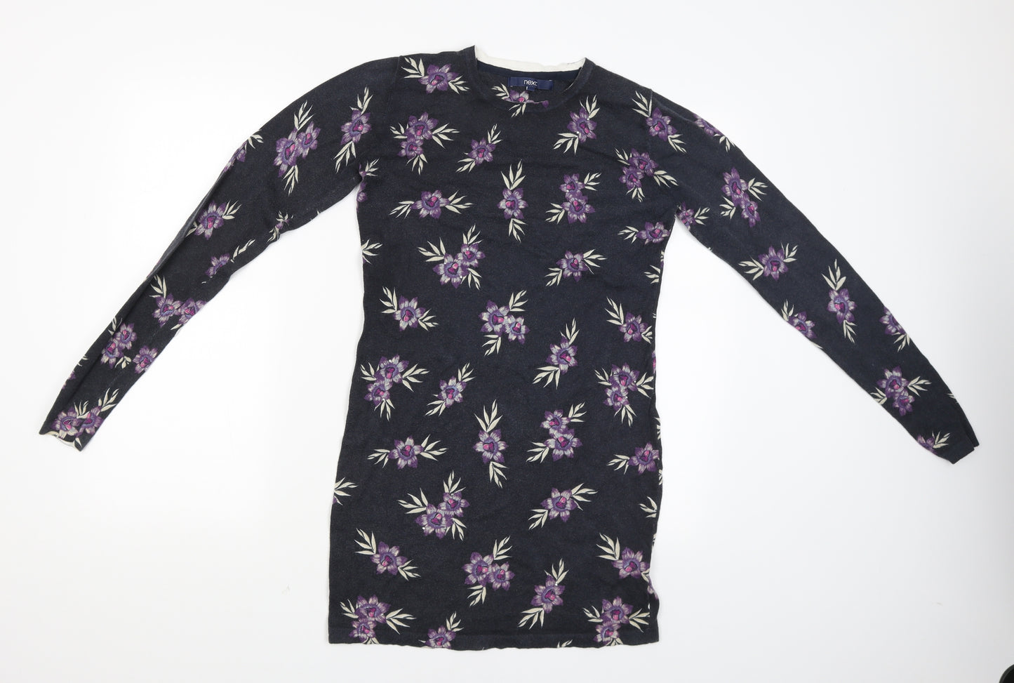 NEXT Womens Blue Floral  Pullover Jumper Size 10