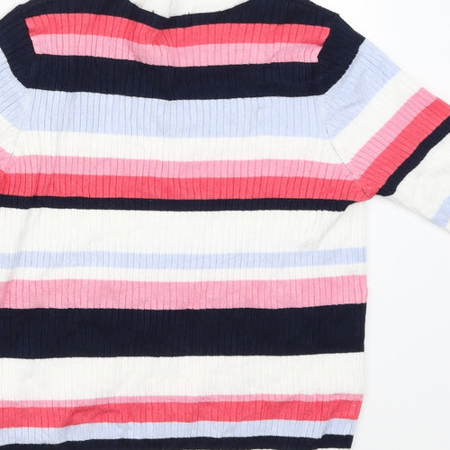 M&S Womens Multicoloured Striped  Pullover Jumper Size 12