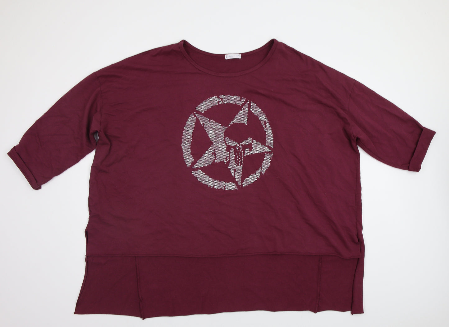 Made in Italy Womens Purple   Pullover Sweatshirt Size 3XL  - Star