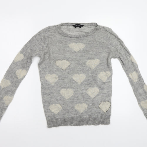 Dorothy Perkins Womens Grey  Knit Pullover Jumper Size 12