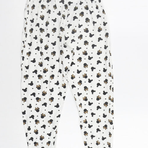 Disney Girls White Geometric  Kimono Pyjama Pants Size 9-10 Years  - Mickey and Minnie