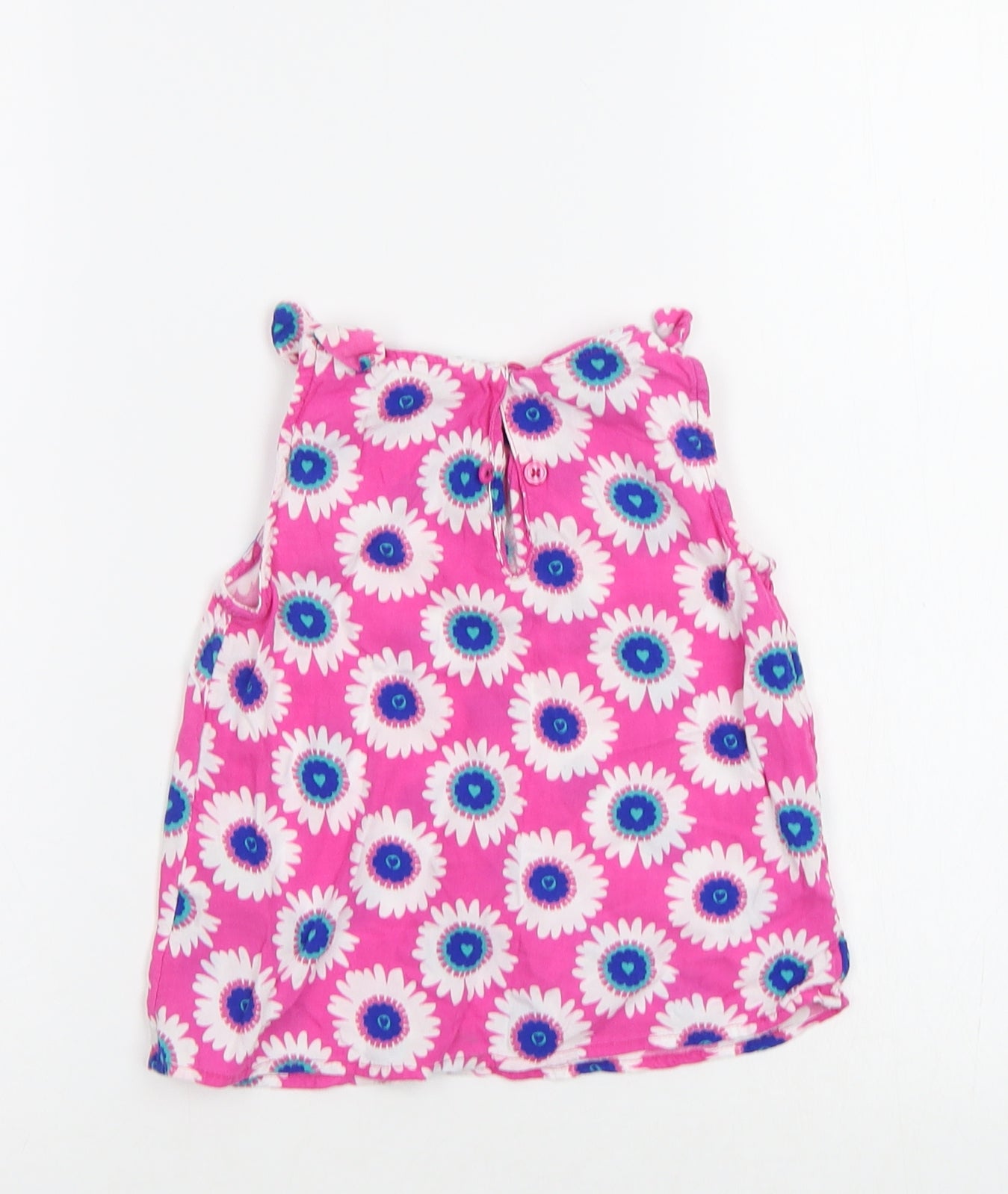 M&S Girls Pink Floral  A-Line  Size 2-3 Years