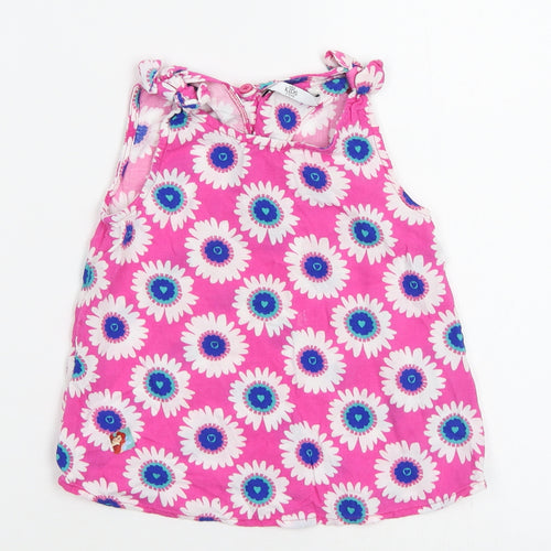 M&S Girls Pink Floral  A-Line  Size 2-3 Years