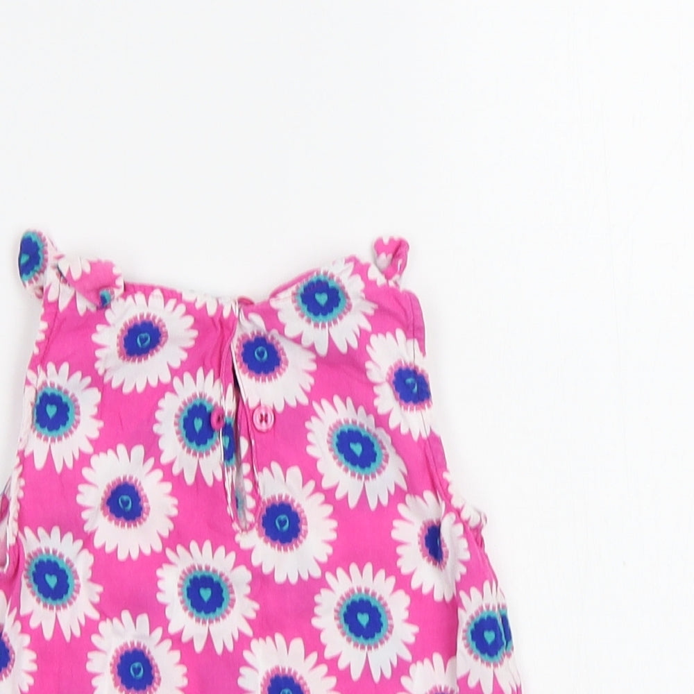 M&S Girls Pink Floral  A-Line  Size 2-3 Years