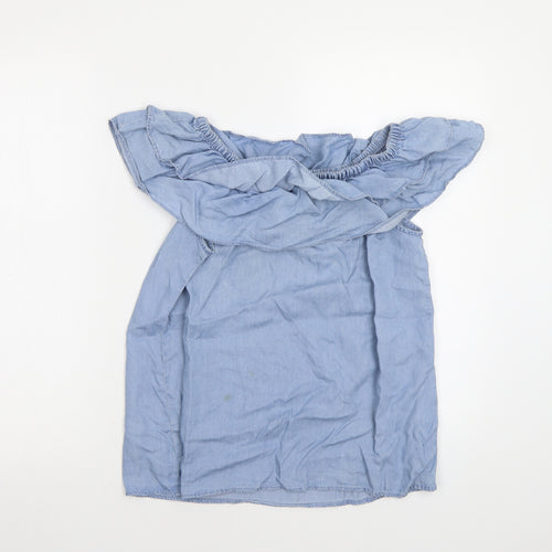 Peacocs Womens Blue   Basic Blouse Size 12