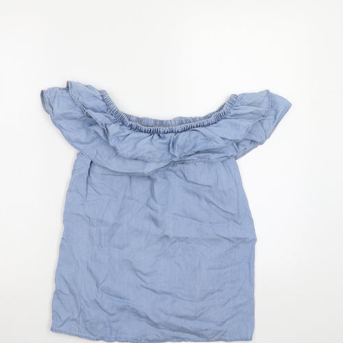 Peacocs Womens Blue   Basic Blouse Size 12