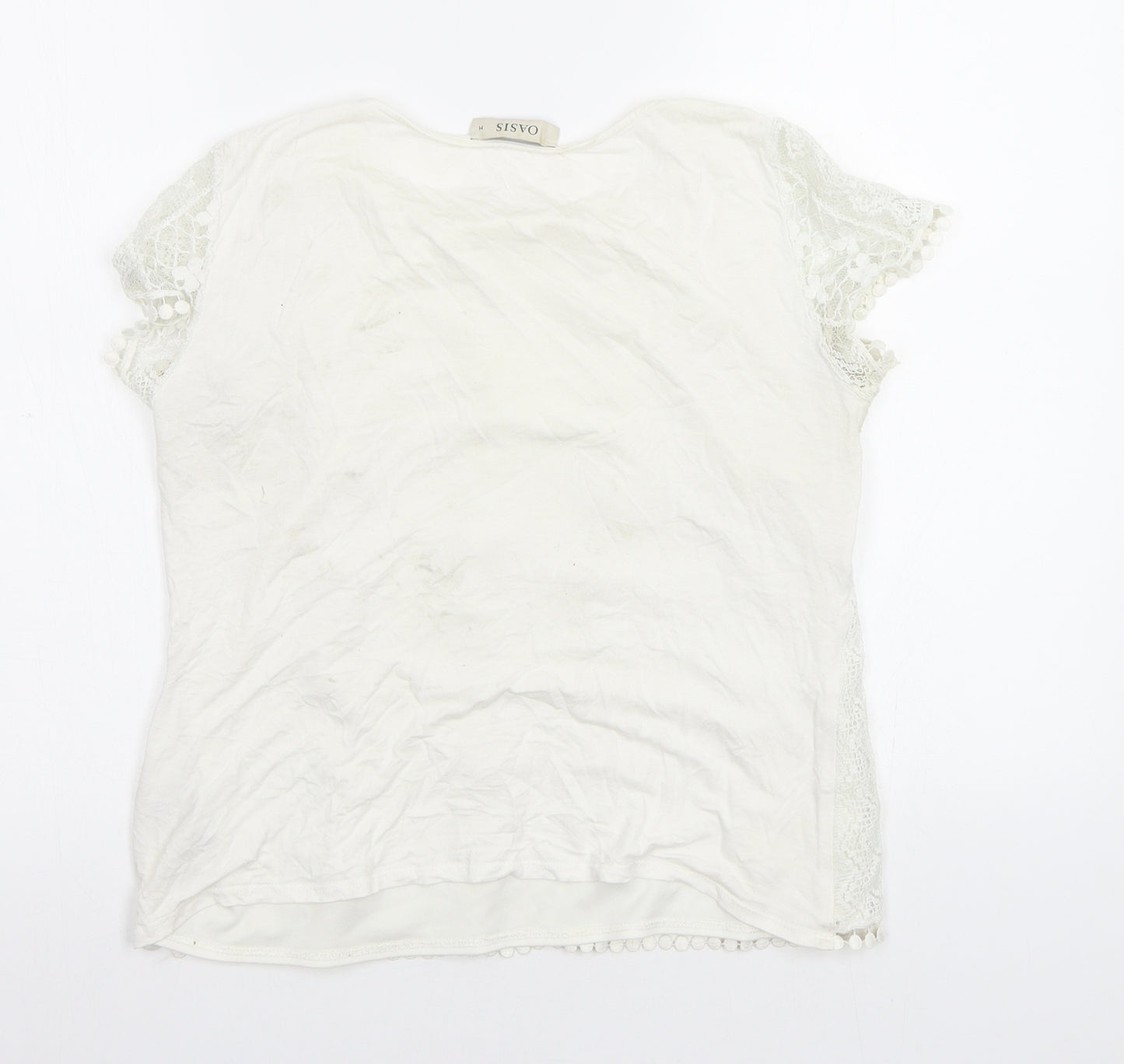 Oasis Womens White   Basic Blouse Size M