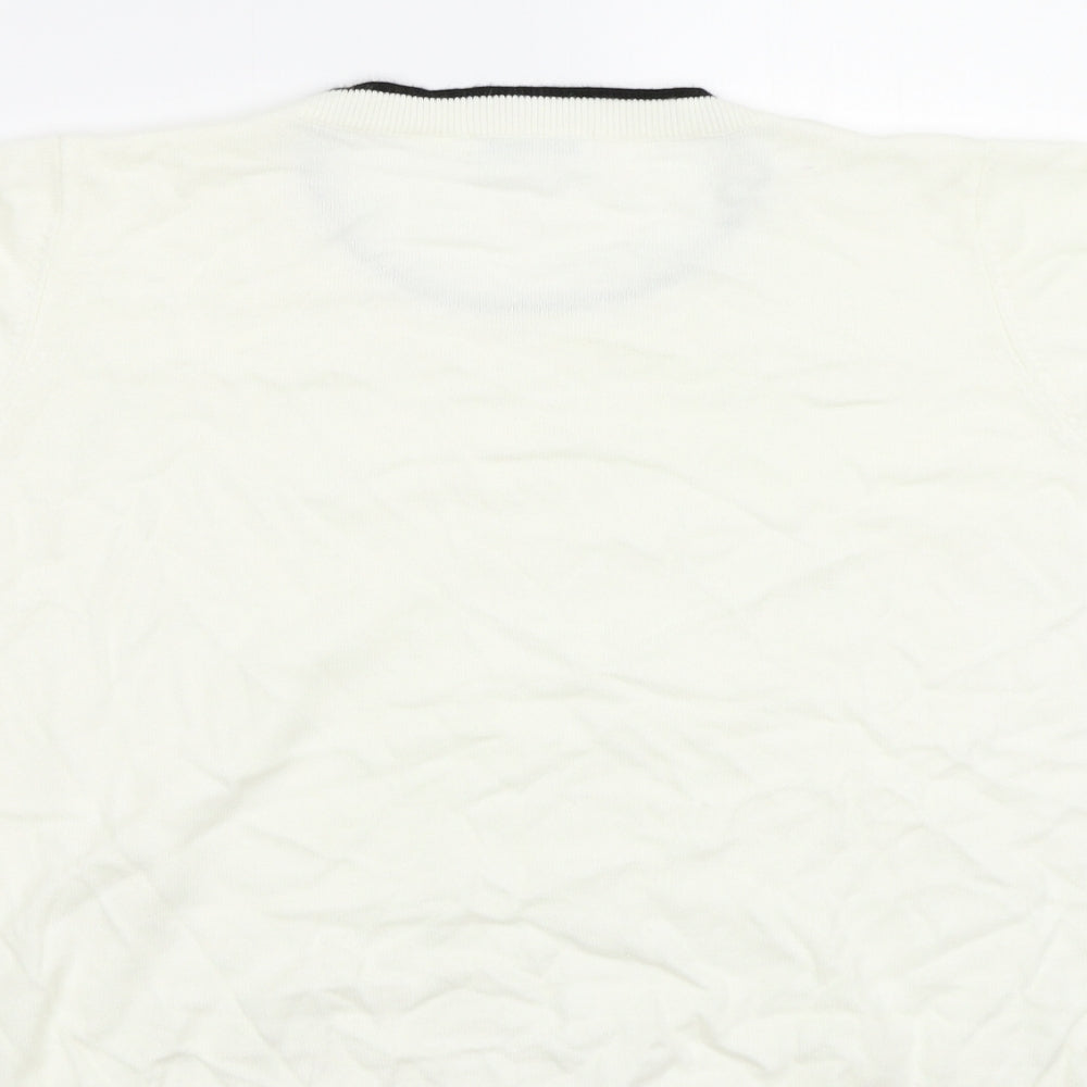 M&S Womens White  Knit Basic Polo Size 24