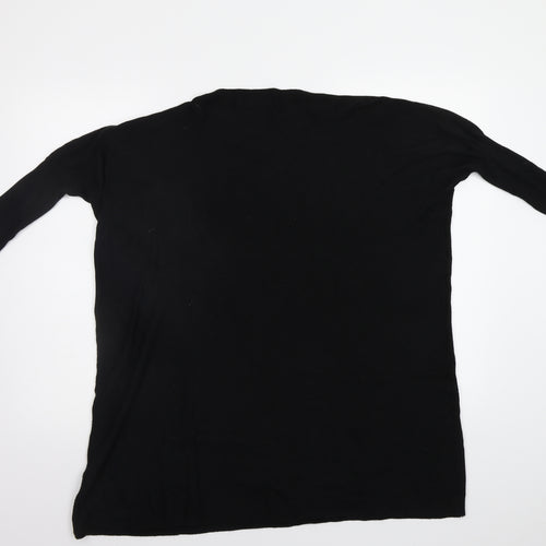 QED London Womens Black   Pullover Jumper Size M  - Sequin detail
