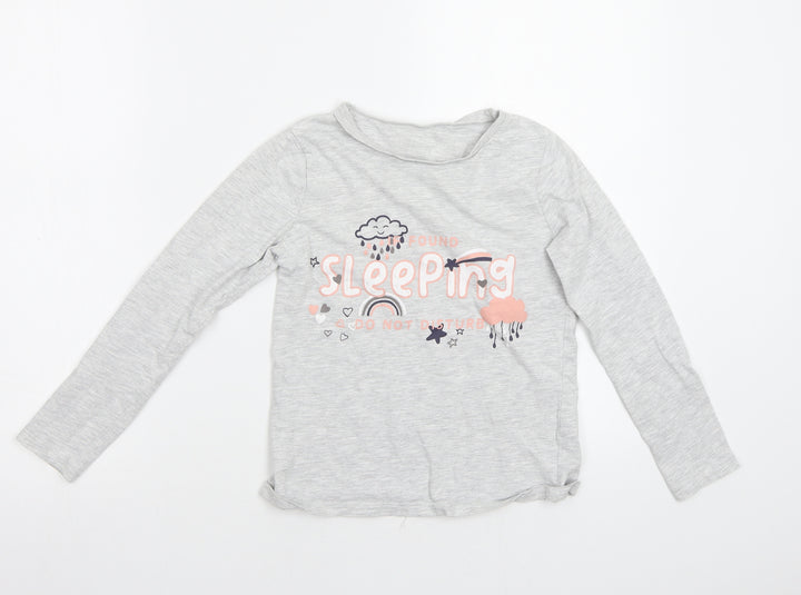 George Girls Grey   Top Pyjama Top Size 8-9 Years