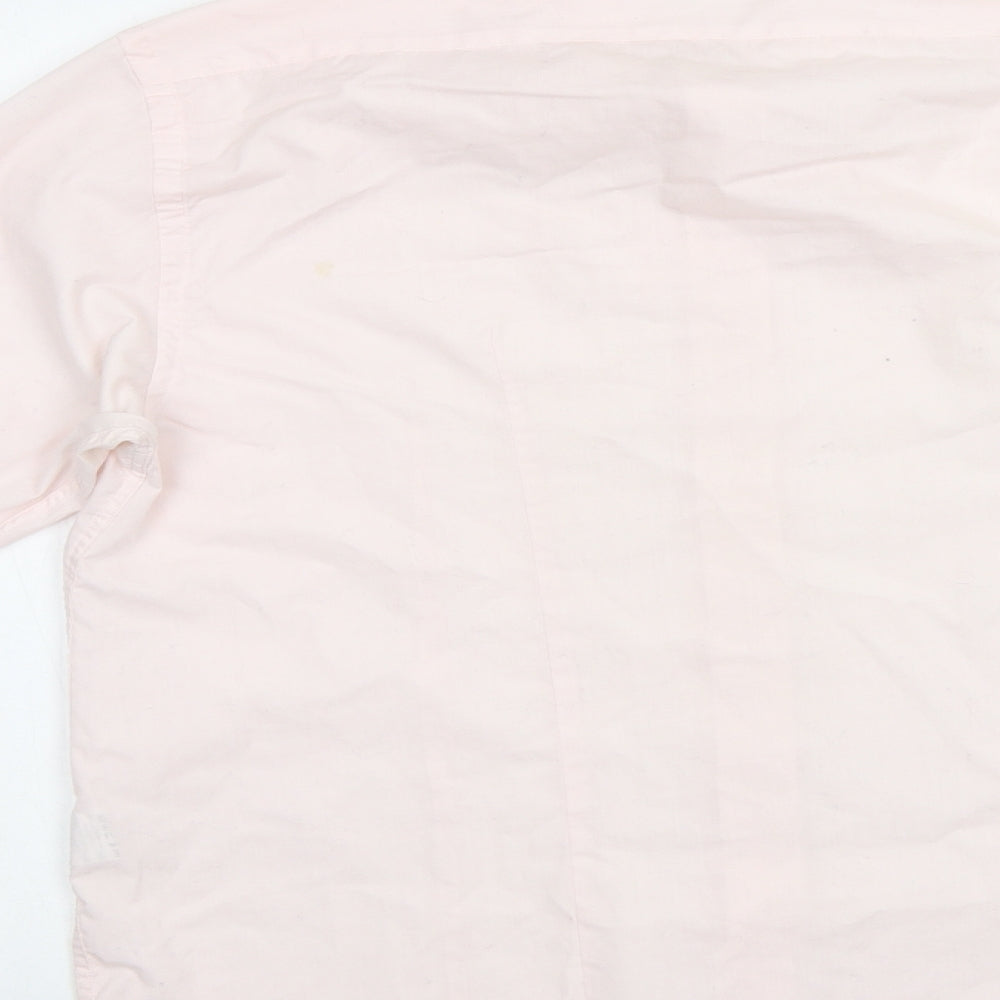 Guide London Mens Pink    Dress Shirt Size L