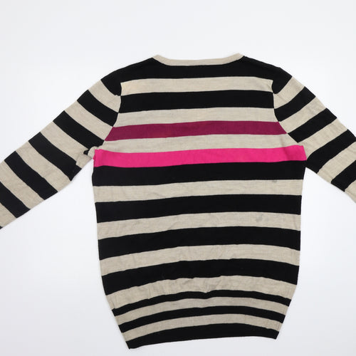 South Womens Multicoloured Striped  Pullover Jumper Size L