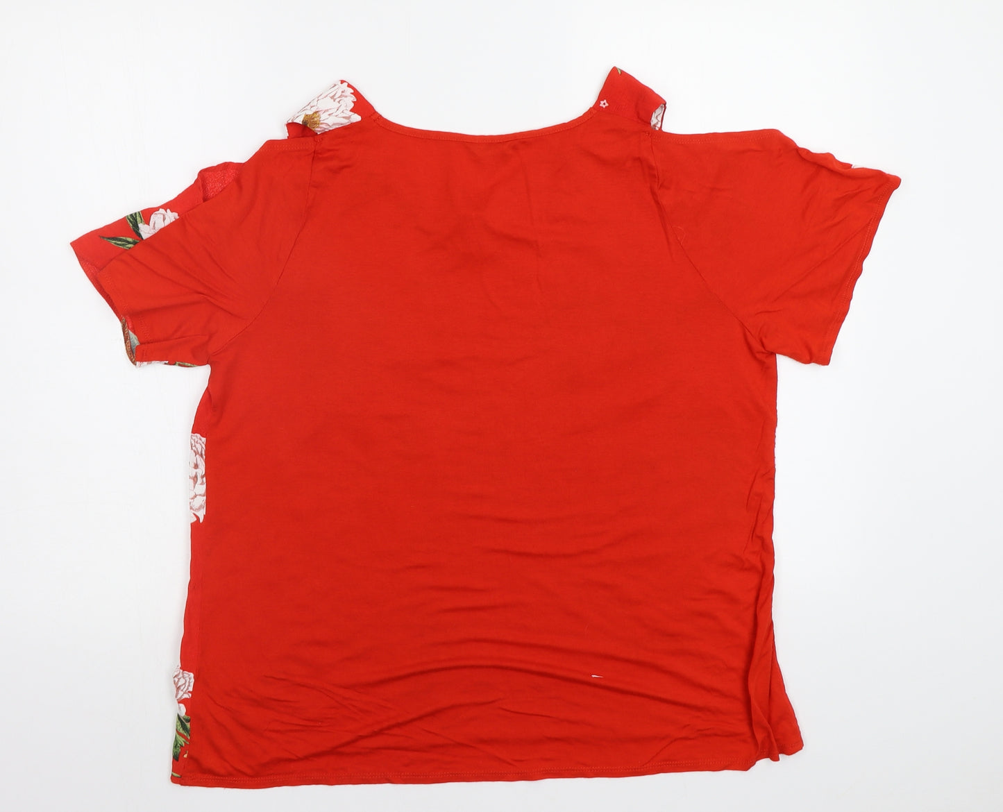 F&F Womens Red Floral  Basic Blouse Size 18
