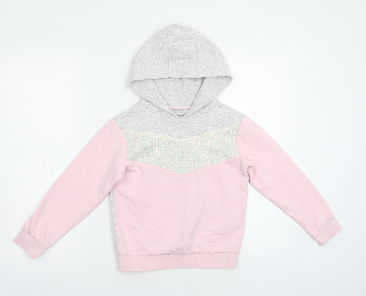I Love Girlswear Girls Pink   Pullover Hoodie Size 8 Years  - Sequin detail