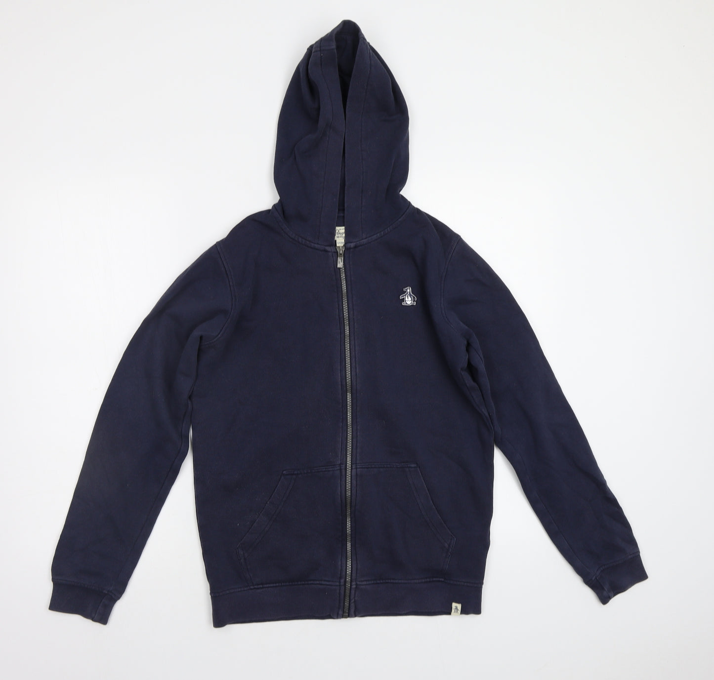 Penguin Boys Blue   Full Zip Hoodie Size 12 Years