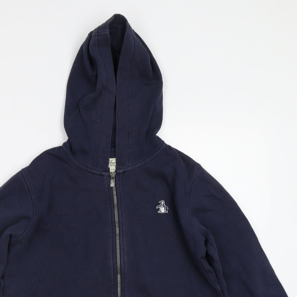 Penguin Boys Blue   Full Zip Hoodie Size 12 Years
