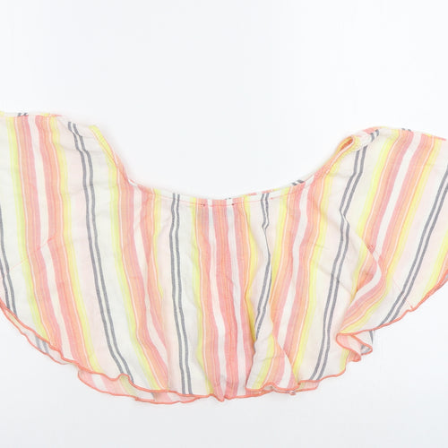 Primark Womens Multicoloured Striped  Cropped Blouse Size 10
