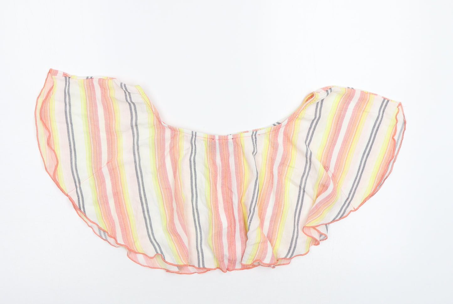 Primark Womens Multicoloured Striped  Cropped Blouse Size 10