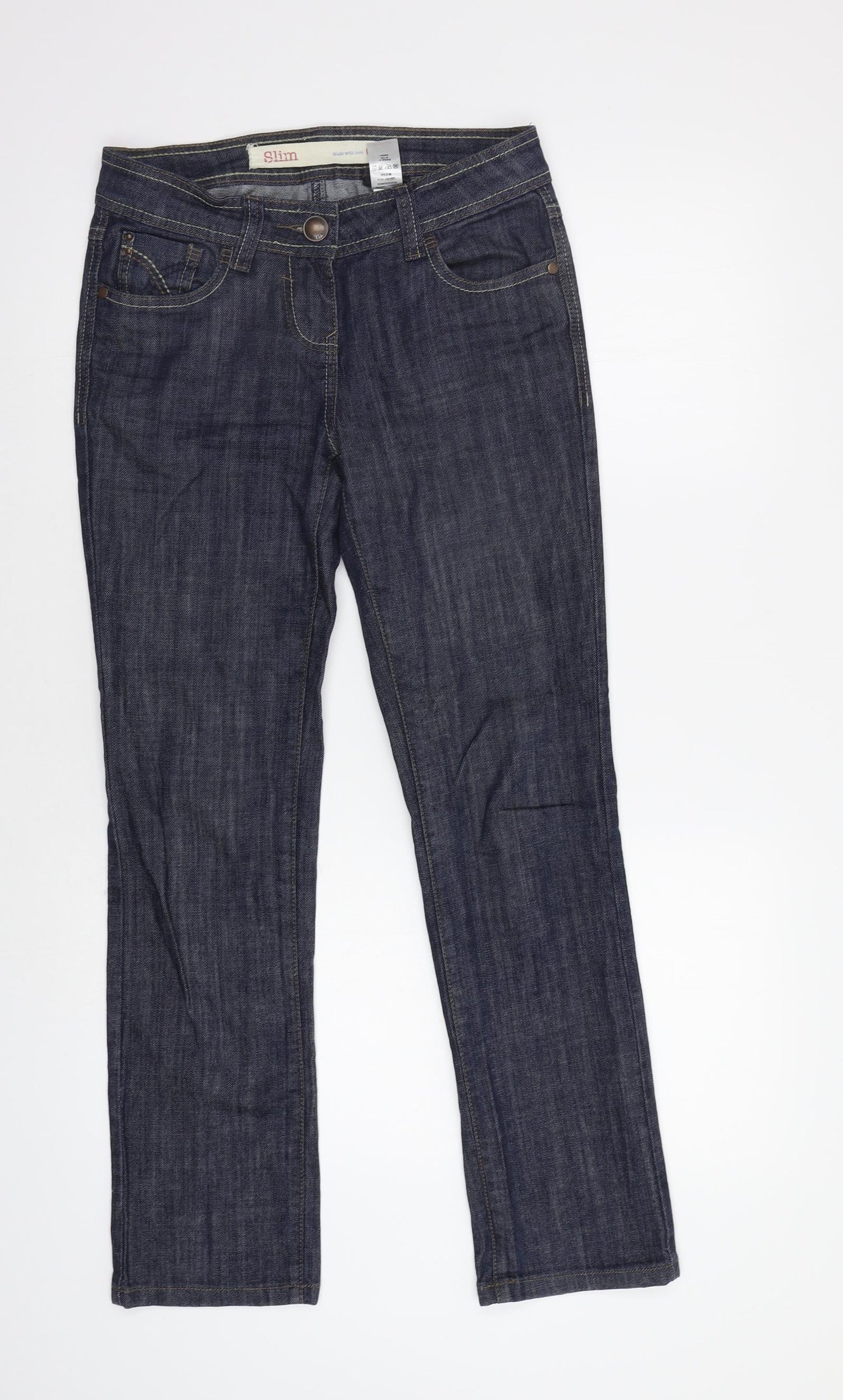 NEXT Womens Blue  Denim Straight Jeans Size 8 L29 in