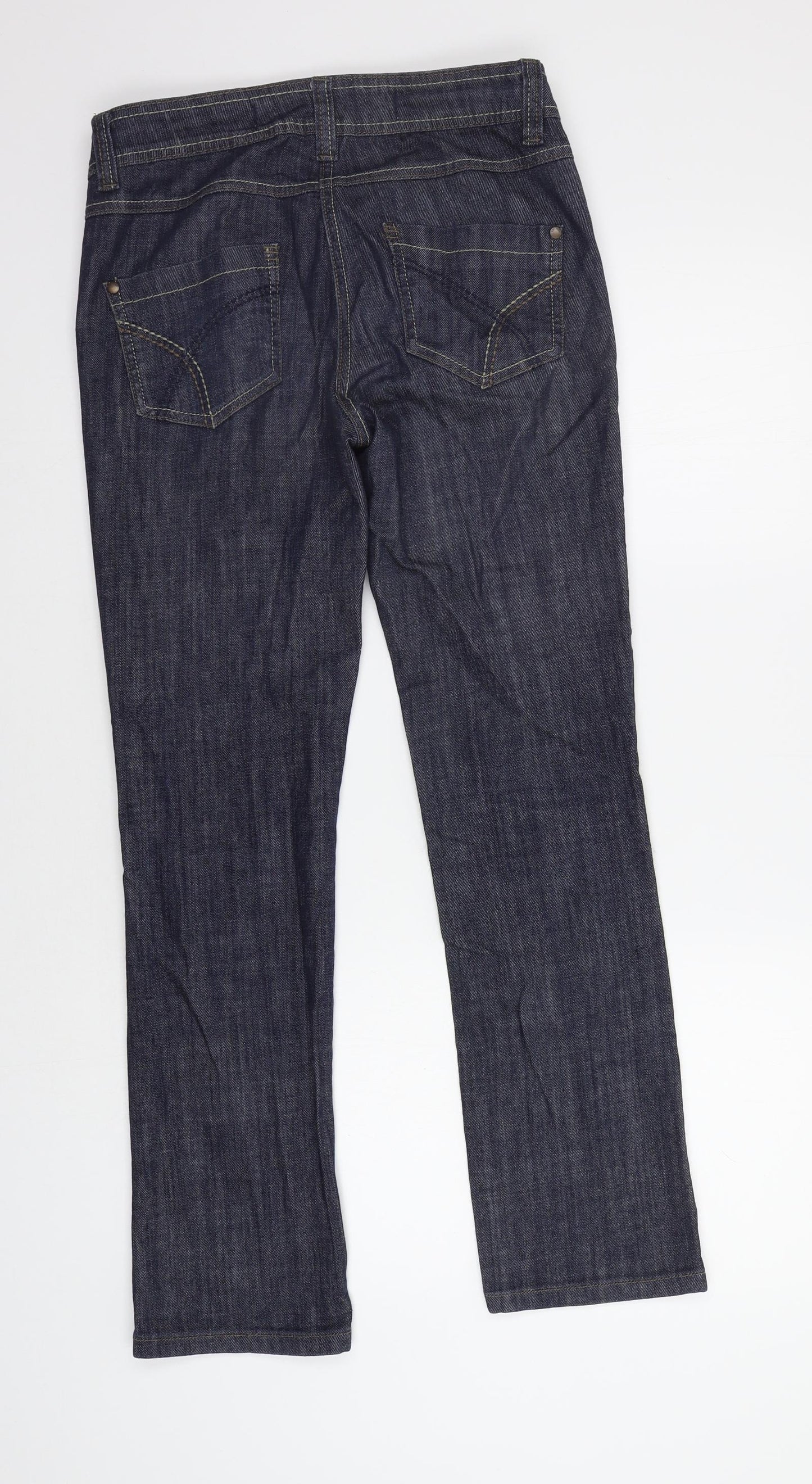 NEXT Womens Blue  Denim Straight Jeans Size 8 L29 in