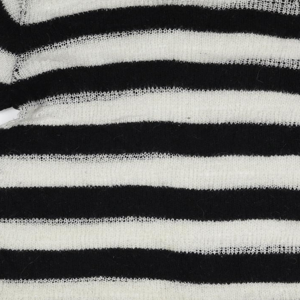 Topman Mens White Striped  Pullover Jumper Size S