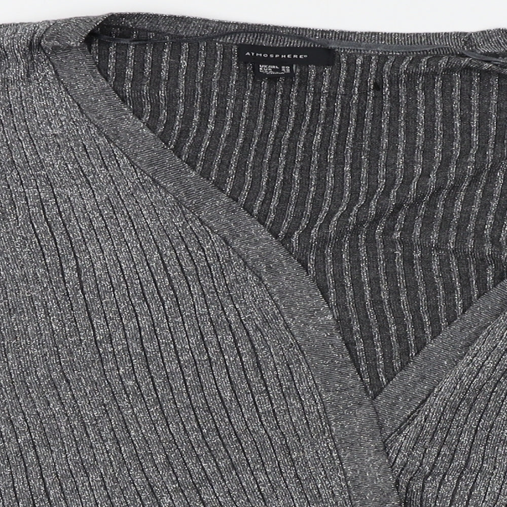 Atmosphere Womens Silver   Cardigan Jumper Size 20