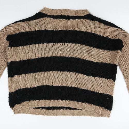 vintage couture Womens Beige Striped  Pullover Jumper Size 12