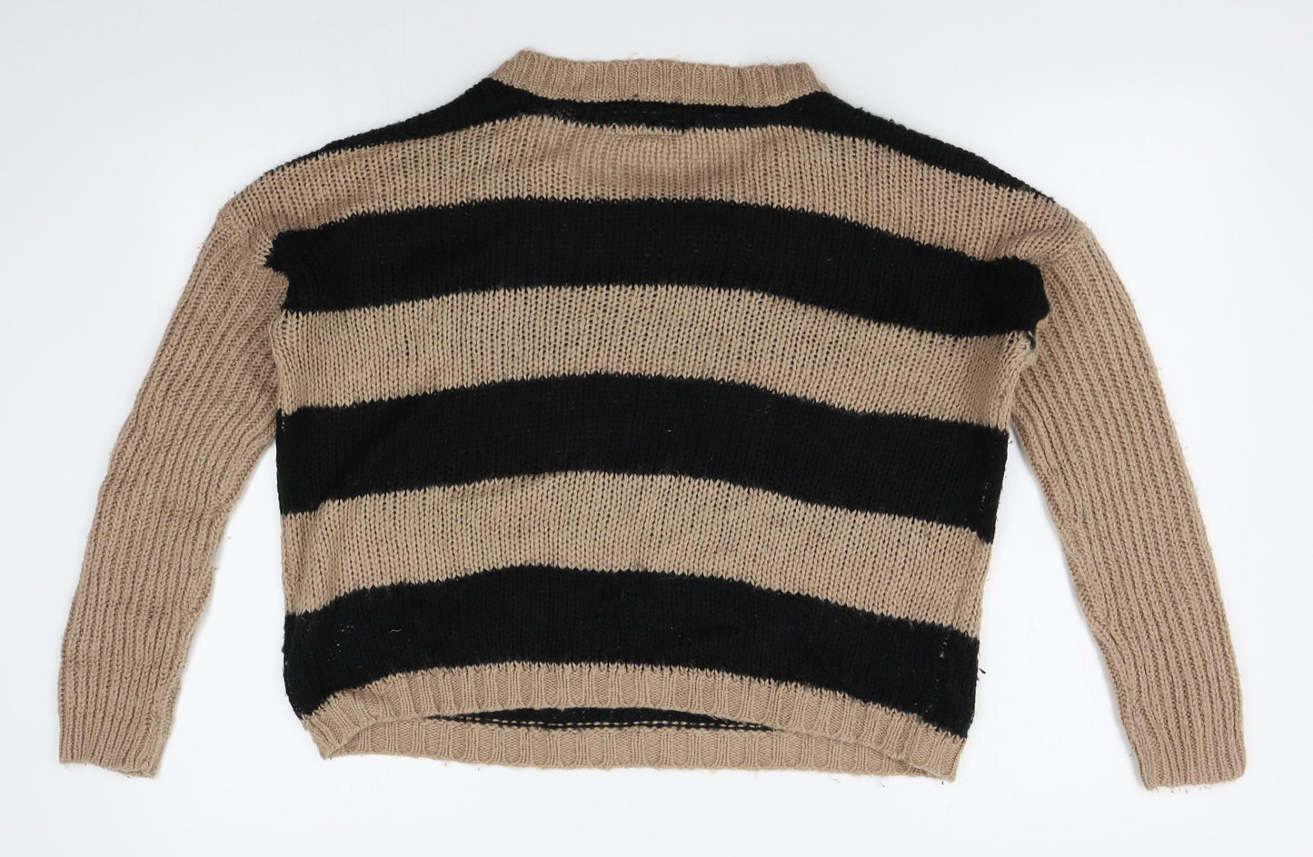 vintage couture Womens Beige Striped  Pullover Jumper Size 12