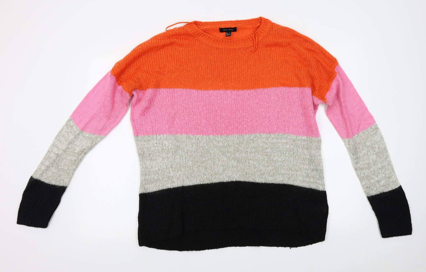 New Look Womens Multicoloured Striped  Pullover Jumper Size L