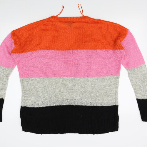 New Look Womens Multicoloured Striped  Pullover Jumper Size L