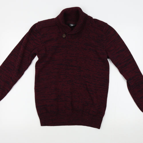 solid Womens Red   Pullover Jumper Size M