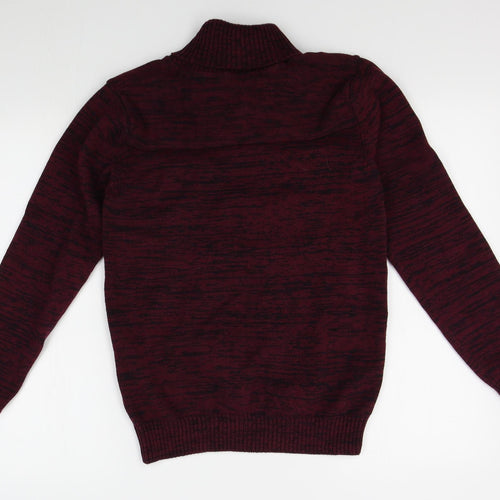solid Womens Red   Pullover Jumper Size M
