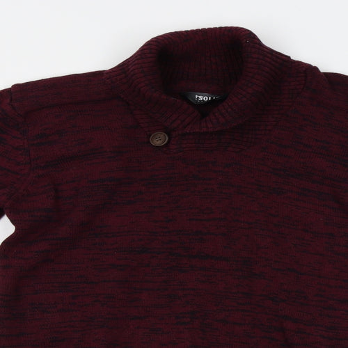 solid Womens Red   Pullover Jumper Size M