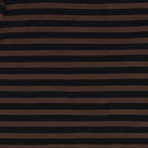 sarah dunway Womens Brown Striped  Pullover Jumper Size M
