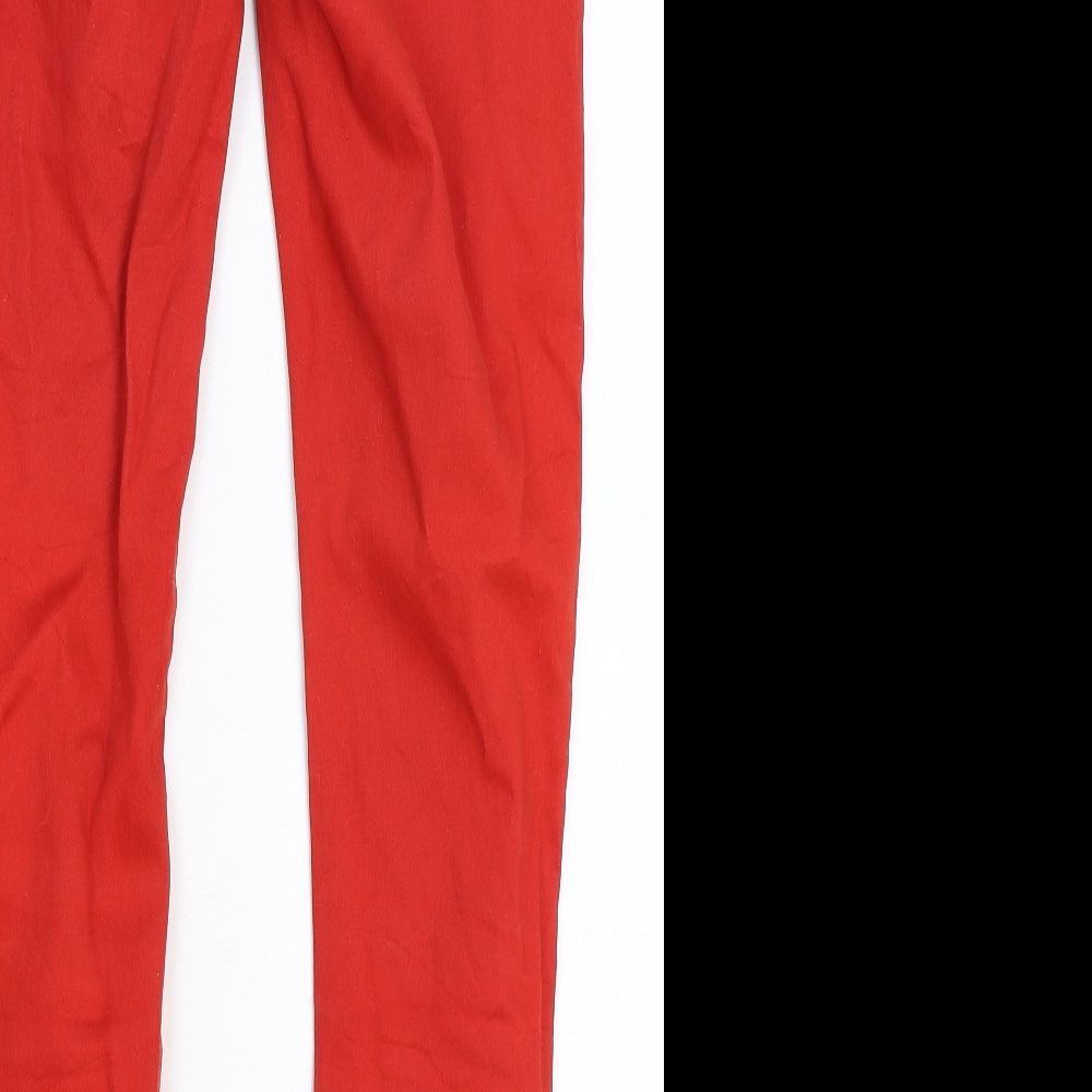 TU Womens Red  Denim Jegging Jeans Size 12 L28 in