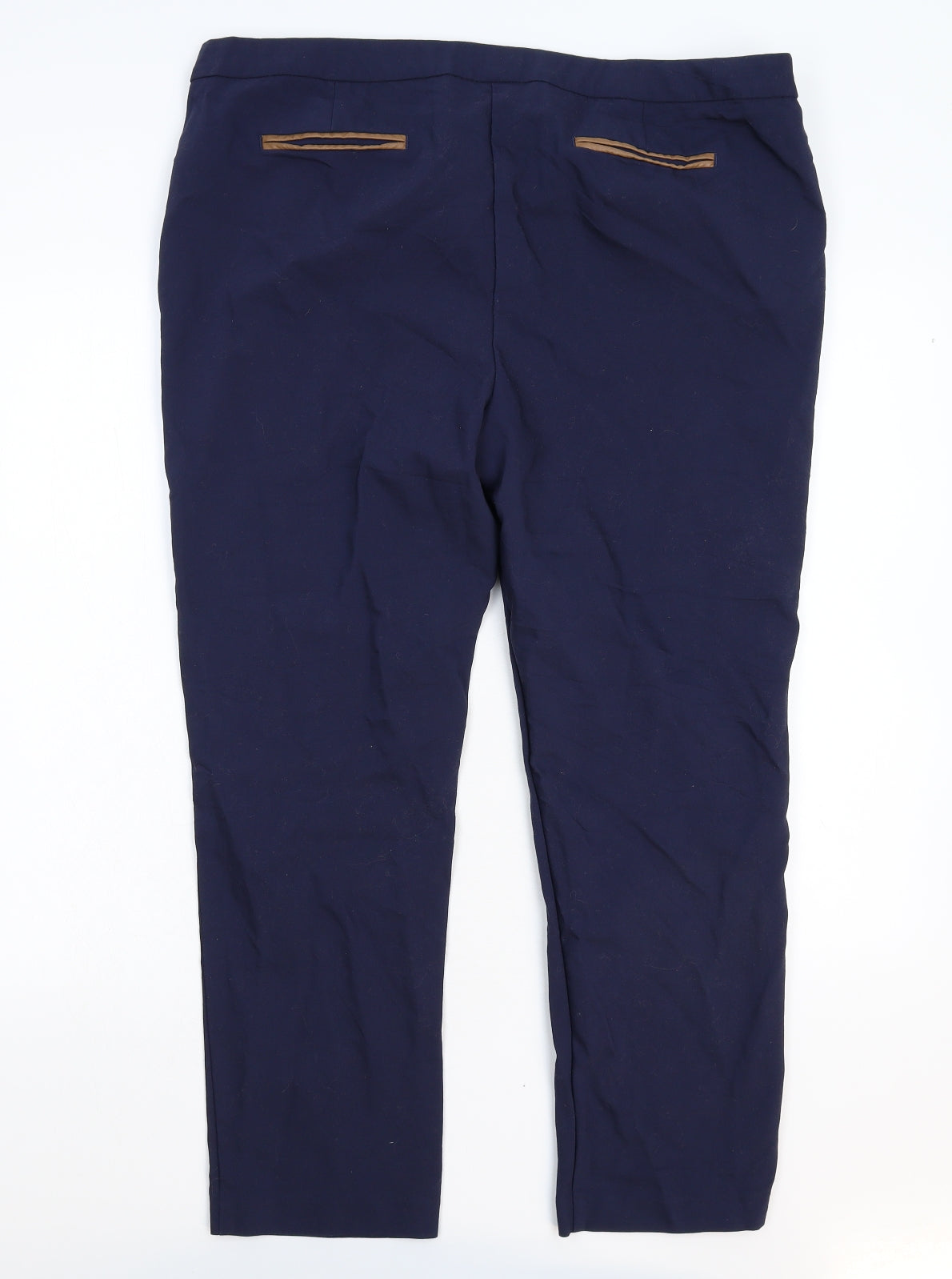 Per Una Womens Blue   Chino Trousers Size 18 L26 in