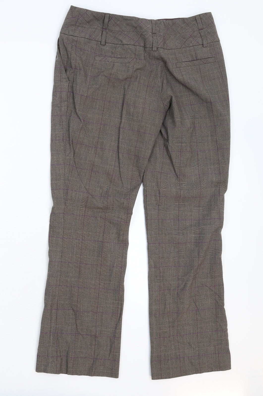 NEXT Womens Grey Check  Dress Pants Trousers Size 10 L28 in