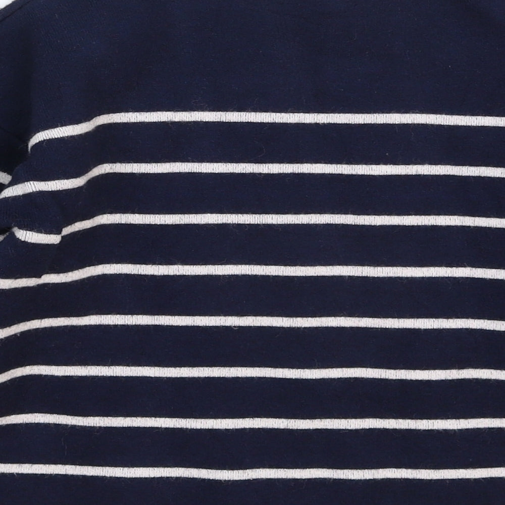 Jasper Conran Girls Blue Striped Knit Pullover Jumper Size 5-6 Years