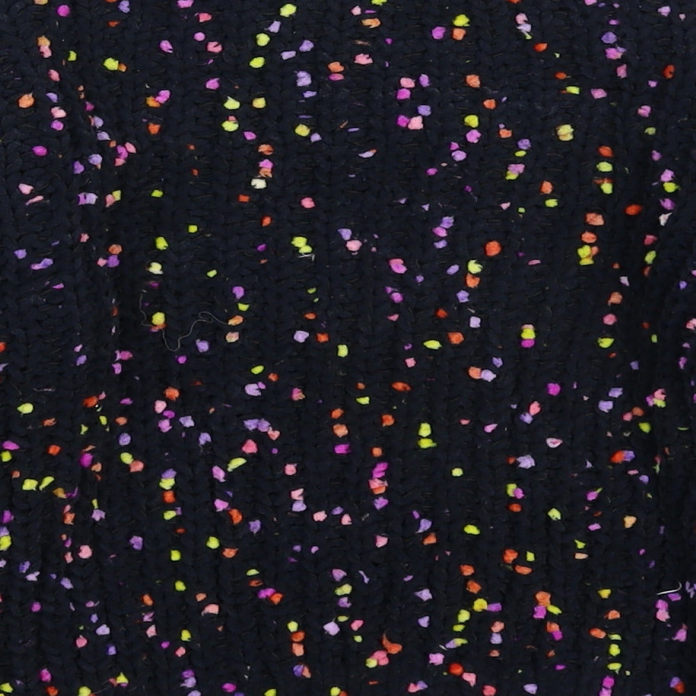 Marks and Spencer Boys Black Spotted Knit Pullover Jumper Size 6-7 Years