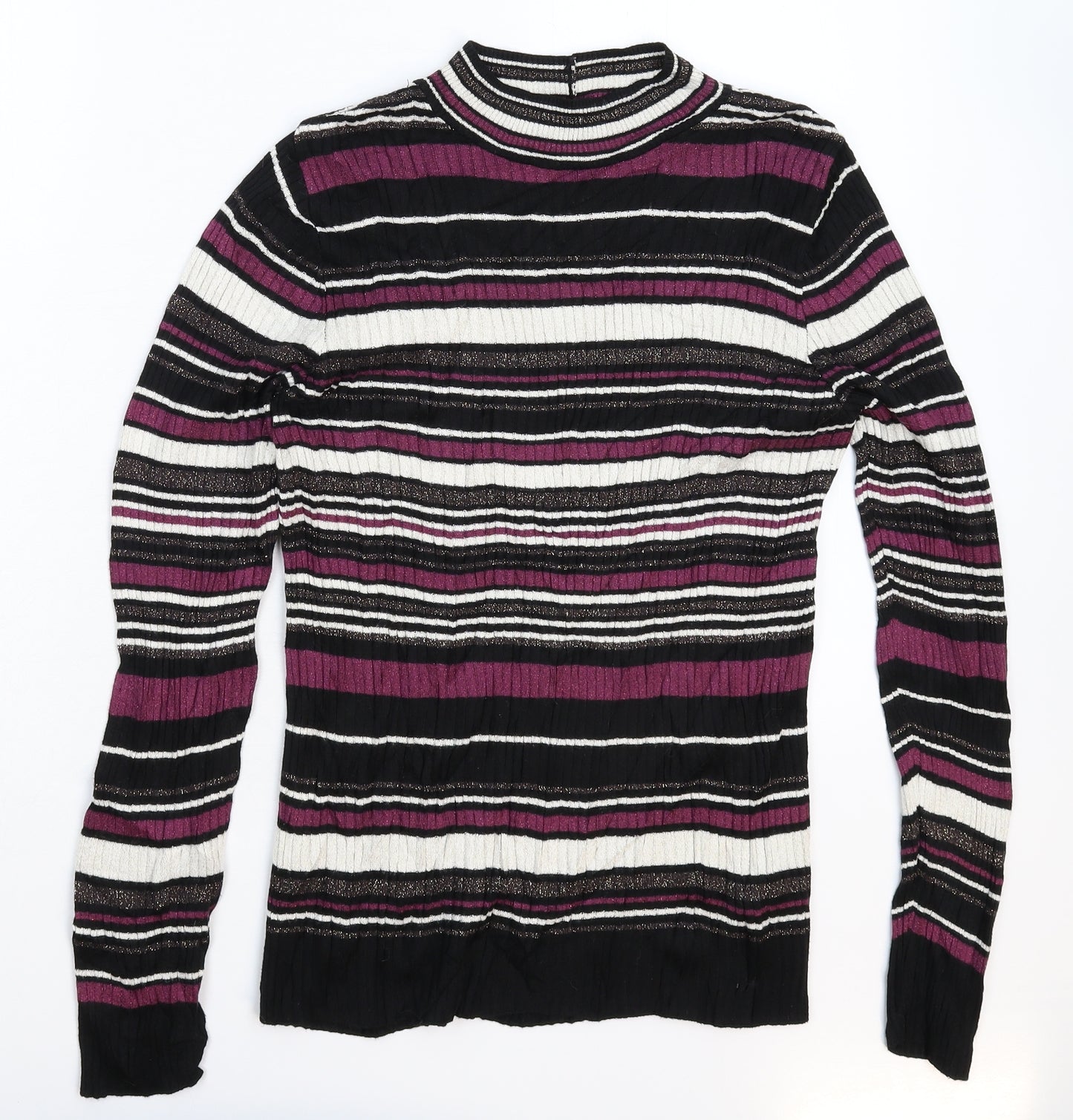 George Womens Multicoloured Striped Knit Pullover Jumper Size 14