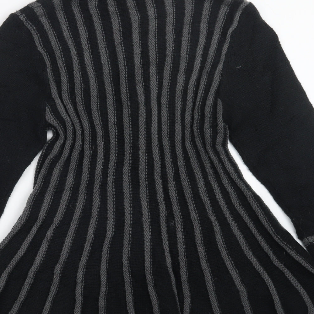 intown Womens Black  Knit Cardigan Jumper Size L