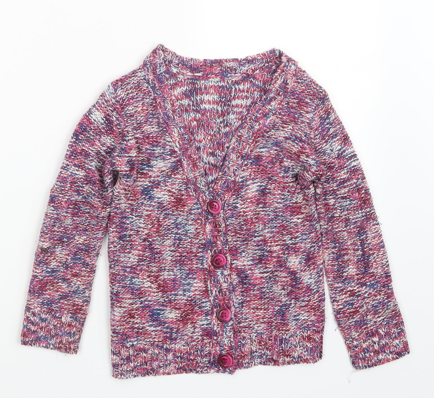 Nutmeg Girls Pink  Knit Cardigan Jumper Size 5-6 Years