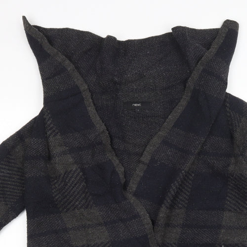 NEXT Womens Blue Geometric Knit Cardigan Jumper Size S