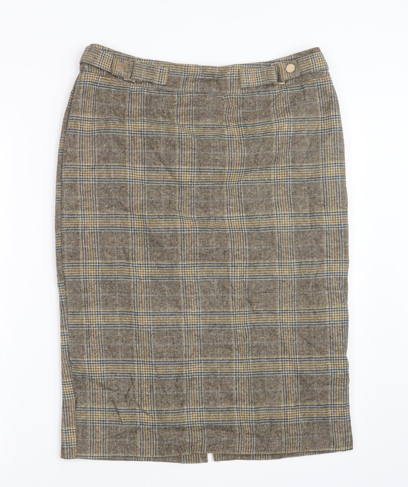 TU Womens Beige Check  Straight & Pencil Skirt Size 12