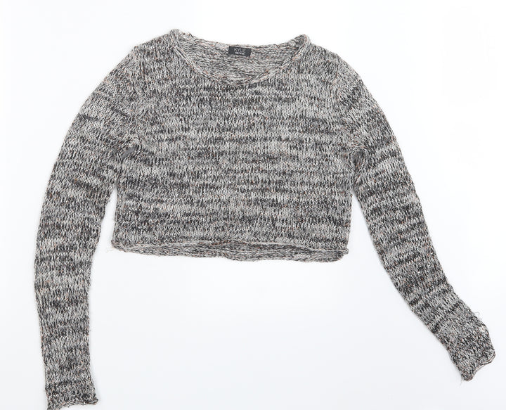 Kylie Girls Black Knit Pullover Jumper Size 13 Years
